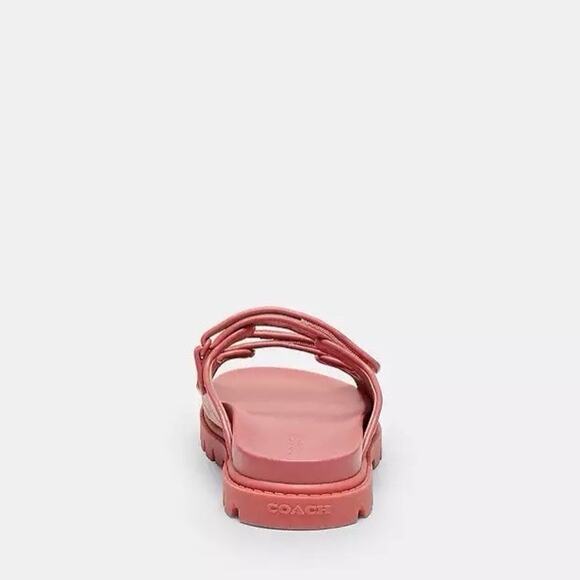 NWT Coach Woman Two Band Sport Slide True Pink CBN29 us 7 - Picture 8 of 8
